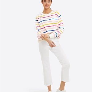 Draper James Multi Stripe Crewneck Sweater (L)